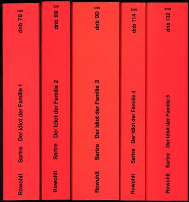Sartre, The Family Idiot. Gustave Flaubert. 5 Volumes.