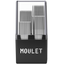 Stainless Metal Collar Stays Set of 56 in a Divided Plastic Box 4 Sizes