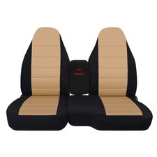 Front Seat Covers 6040 High Back Cotton Black Tan For 1998-2003 Ranger Front Seat Covers 6040 High Back Cotton Black Tan For 1998-2003 Ranger