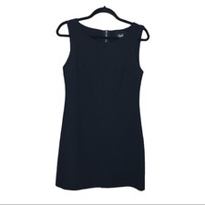 D&G Dolce Gabbana Size 38(US 8) Wool Raw Edge Sleeveless LBD Sheath Dress