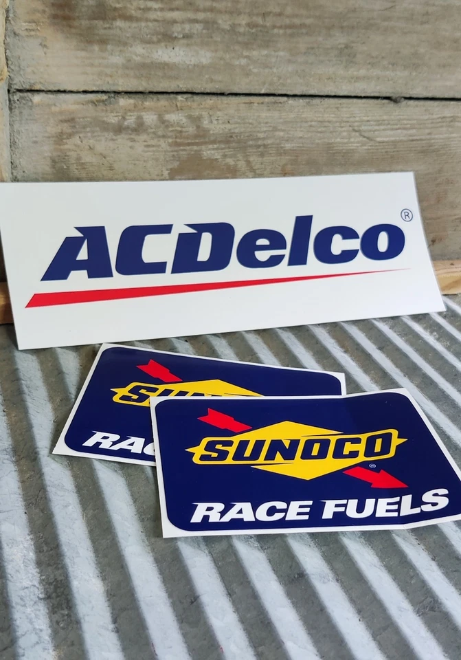 Лот из 3 гоночных наклеек наклейки NHRA NASCAR ToolBox AC Delco + Sunoco пара - Изображение 2 из 3