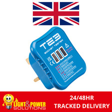 UK Mains Socket Tester 240V Polarity Test 3 Pin Plug Electrical Wiring TE3