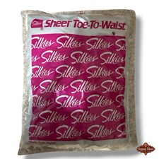 Silkies Sheer Toe-To-Waist Pantyhose - Medium Honey/Beige - Made in USA - NOS