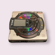 Vintage SHARP Portable Mini Disc recorder 702 MD-MS702 Silver Japan Untested