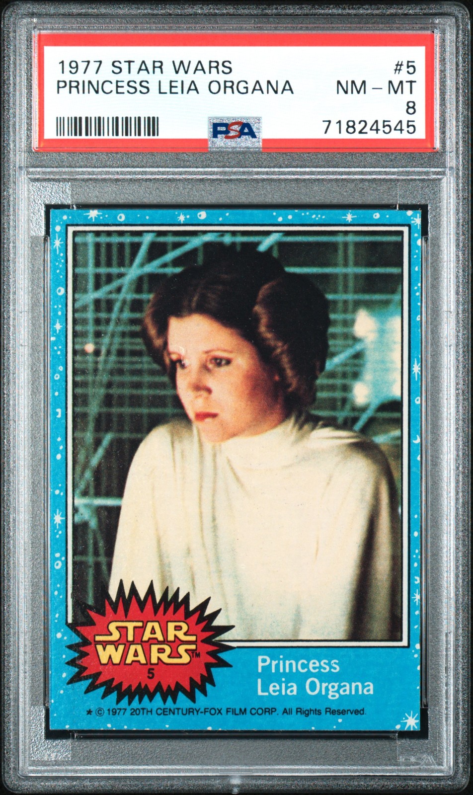 1977 Topps Star Wars #5 Princess Leia Organa PSA 8