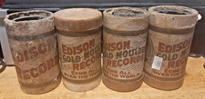 Lot of Edison Gold Moulded Records Wax Cylinders with Original Containers