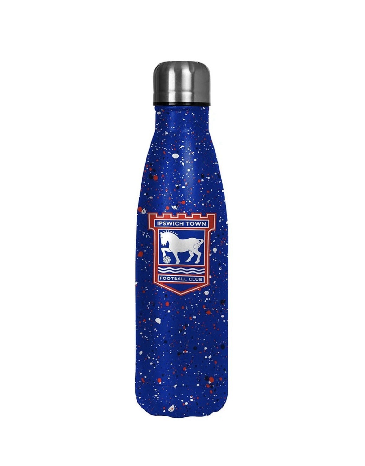 Official Ipswich Town FC Paint Splatter Thermal Flask Water Bottle Steel BNWT