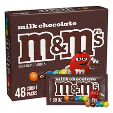 M&MS Milk Chocolate Candy Full Size 1.69 oz 4...