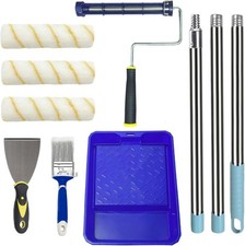Paint Roller Kit - Set with 2" Paint Brush, Heavy-Duty 9" Paint Roller Frame, 48