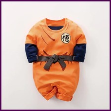 Pagliaccetto Neonato Ragazzo Manica Lunga DBZ Tuta Cosplay 100% Cotone 0-18 Mesi
