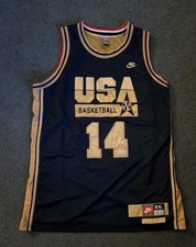 Nike 1992 Charles Barkley USA Dream Team Olympic Gold Basketball Jersey Sz 2XL