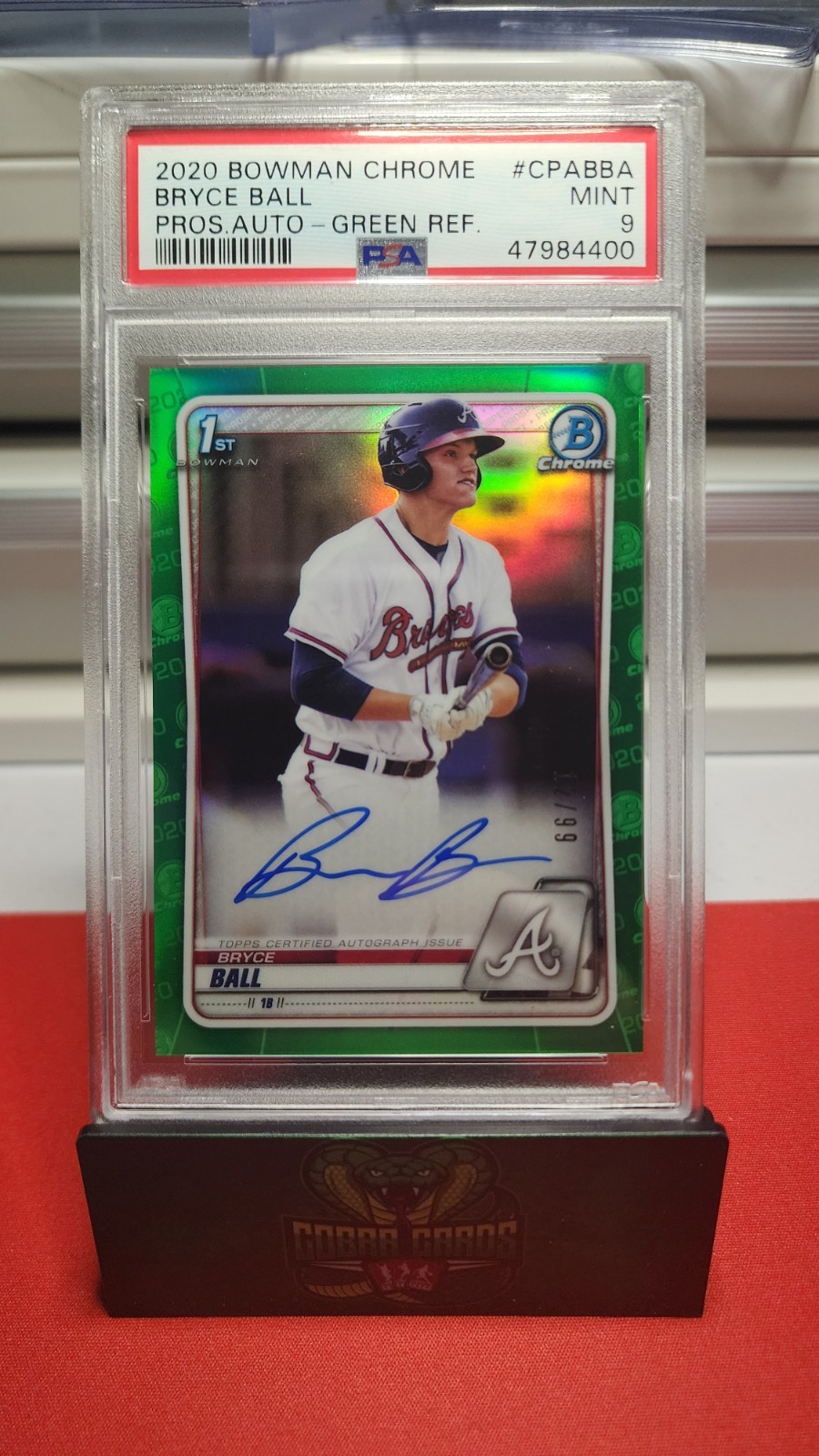 2020 Bowman - Chrome Prospects Auto Bryce Ball #CPA-BBA Green Refractor /99