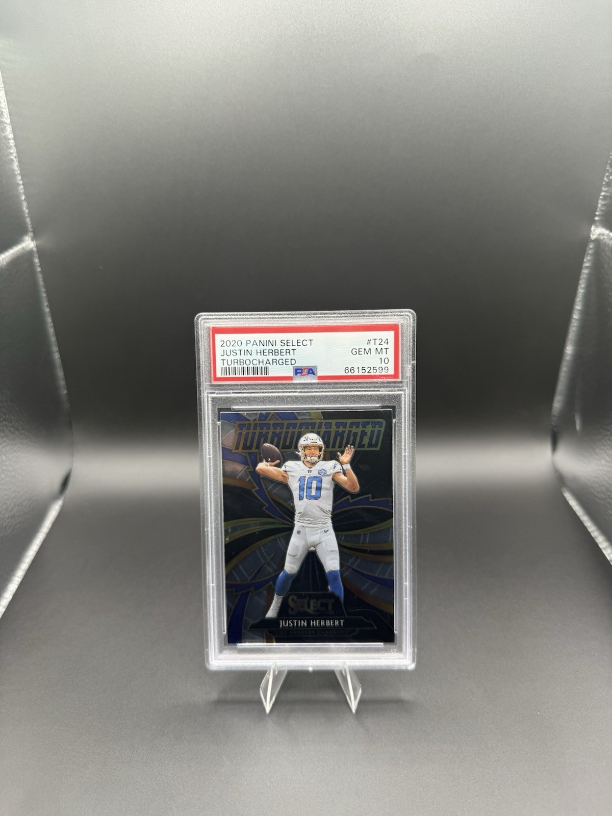 Panini 2020 Select Turbocharged Justin Herbert #T24 RC PSA 10 Chargers NFL