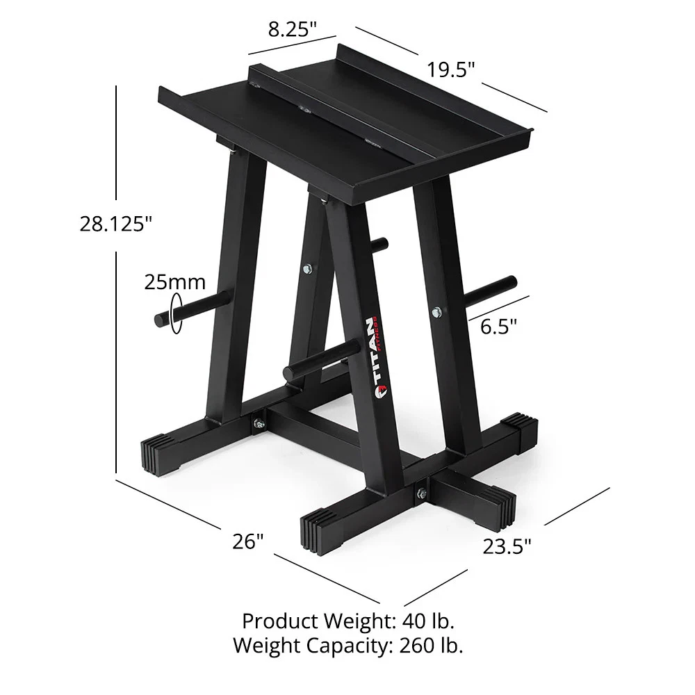 Titan Fitness Dumbbell Column Stand and Plate Tree - Thumbnail 5
