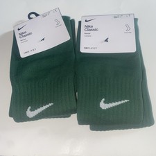 Nike Dri Fit Matchfit Soccer Socks Knee High OTC Youth Size 3Y-5Y 2 Pairs Green