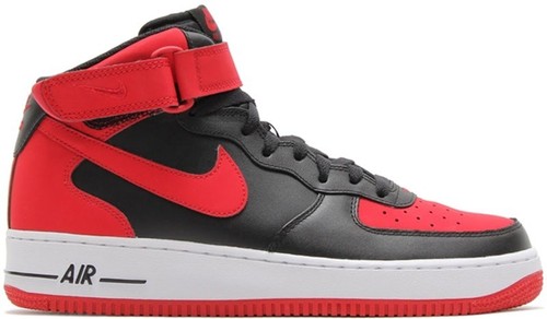 NIKE AIR JORDAN 1 MID BRED BLACK-GYM RED SIZE 12.5 MEN display picture 2