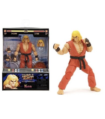 Jada Street Fighter II 6'' Ken Figure Action Figure, Toys Kids and Adults Collect