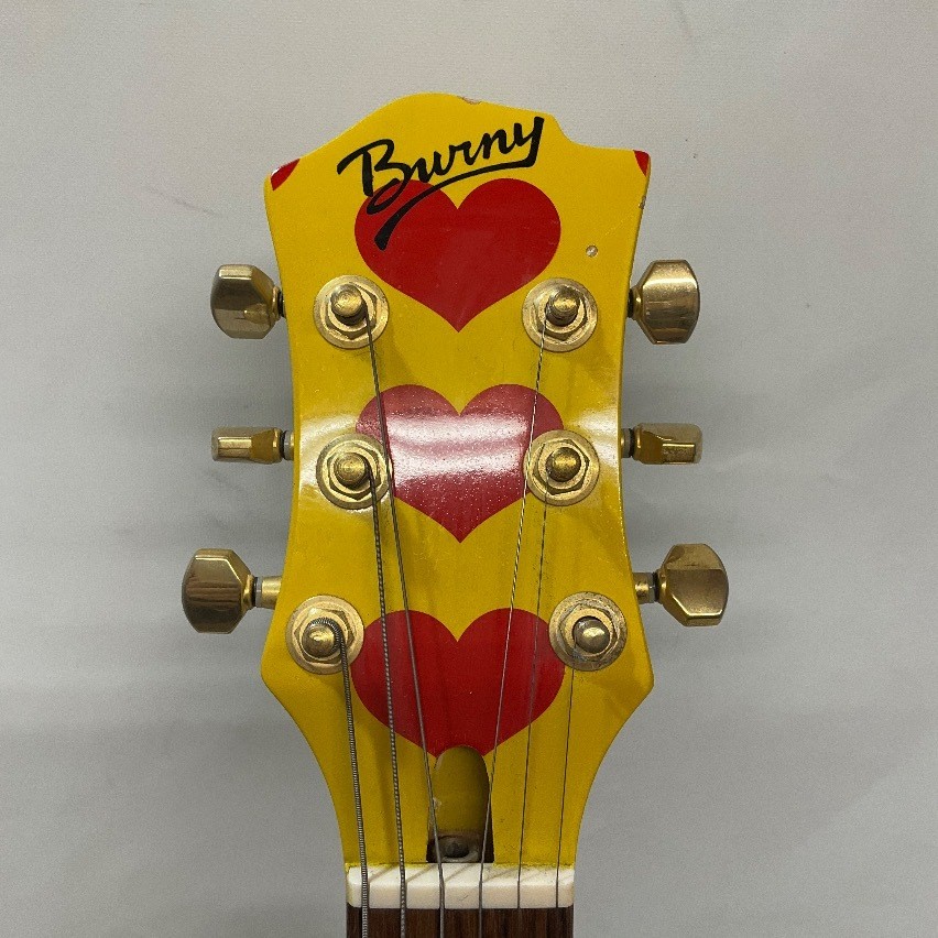 Electric Guitar Burny YH-JR Mini Yellow Heart with Soft Case | eBay