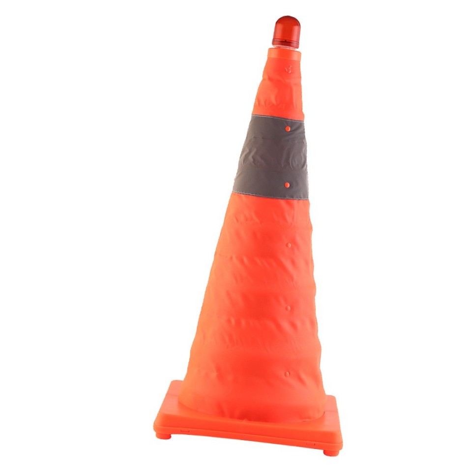 2 pcs Foldable Road Cone Reflective Cone Highlight Roadblock Plastic ...