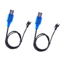 2 Pieces 3.7V 400mAh USB Charging Cables for RC Toys Car Helicopters Drones