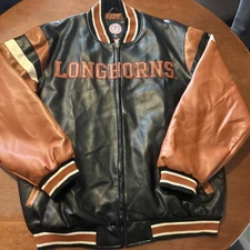 Texas Longhorns LEATHER Varsity Jacket Men’s Size Large