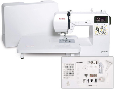 JW8100 Fully-Featured Computerized Sewing Machine with 100 Stitches, 7 Buttonhol