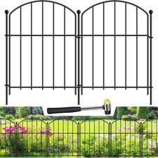 Decoration Garden Fence 17in x 10ft, 10 Pack Rustproof Metal Animal Barrier ,