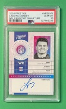 2024 PANINI PRESTIGE LADD MCCONKEY AUTO NFL PASSPORT SIGNATURE ROOKIE RC PSA 10