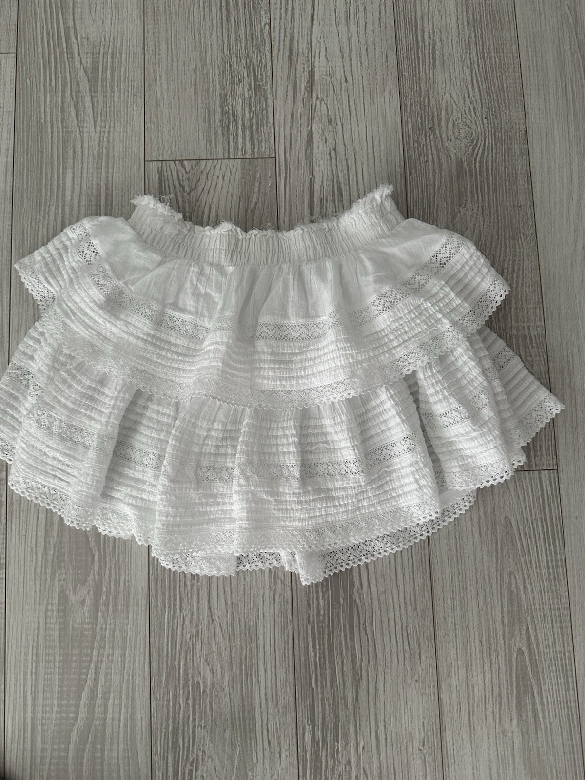 Aerie White  Ruffle Mini Skirt, Women's Size M