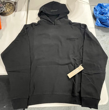Fear Of God Essentials Hoodie Pullover BLACK Size Medium NWT