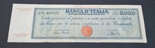 FIVE THOUSAND 5000 LIRE PROVISIONAL TITLE HEAD DECREE 12/07/1947 ITALY