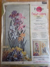 Paragon Creative Stitchery 0211 Crewel Embroidery "Iris" Picture Sealed