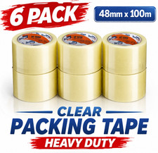 Shurtape HP 200 Clear Packing Tape 48mm x 100m Heavy Duty BOPP 6 Pack