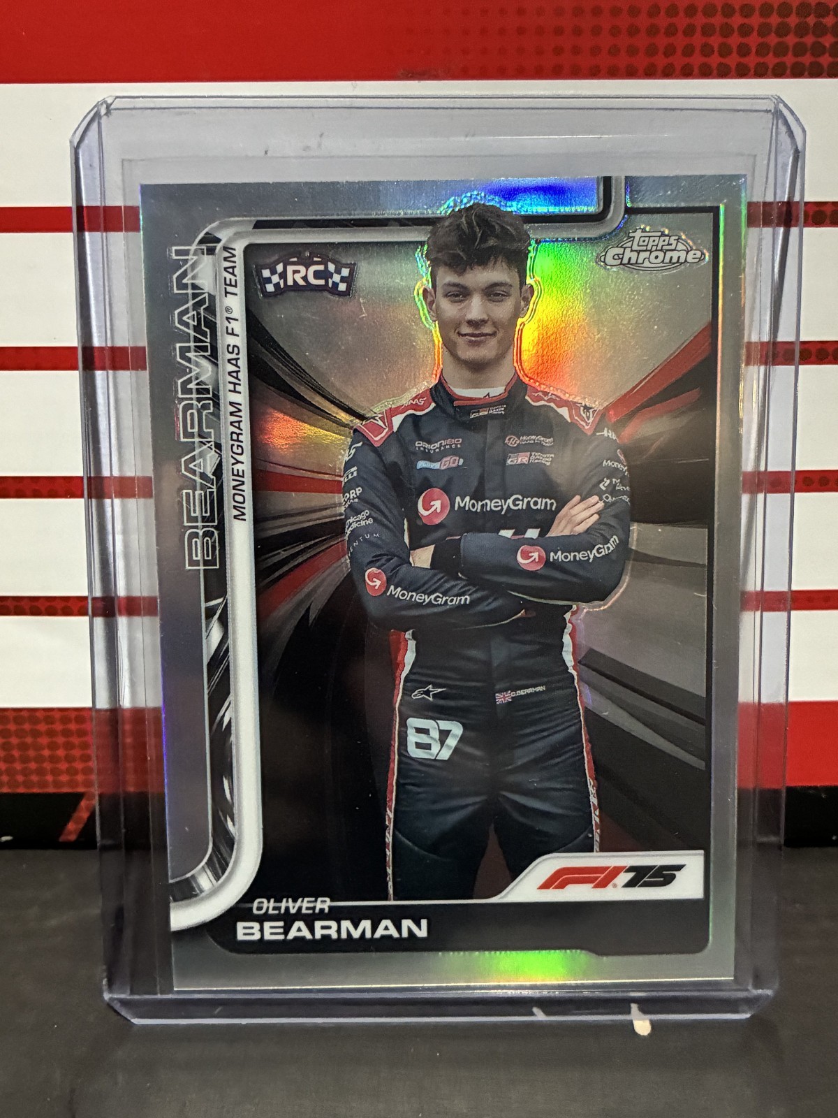 2025 Topps Chrome Formula 1 F1 Oliver Bearman RC Rookie #14 IMAGE VARIATION HAAS