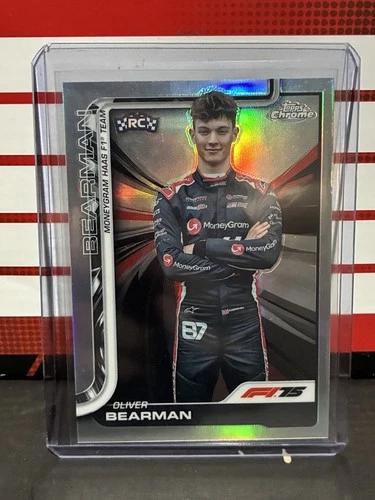 2025 Topps Chrome Formula 1 F1 Oliver Bearman RC Rookie #14 IMAGE VARIATION HAAS