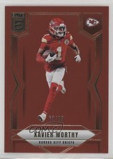 2025 Panini Donruss Elite Red 62/99 Xavier Worthy #35 1f8v