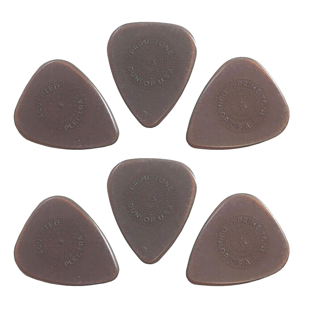 Dunlop Guitar Picks 6 Pack Primetone Standard Hand Sculpted 1.30mm