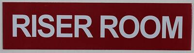 Riser Room Sign (RED,Double Sided Tape, Aluminium 2X8 INCH Rust Free)-REF24-1027