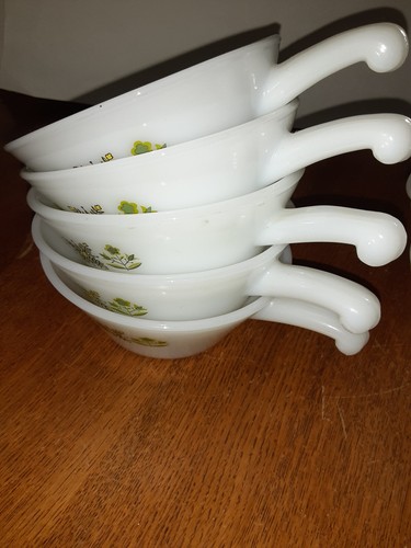 10 - Vintage Anchor Hocking Fire King Meadow Green Soup Chili Casserole Bowls - Picture 7 of 8