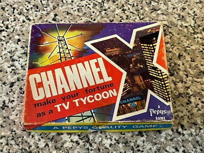 Vintage 1966 PEPYS SPIEL - CHANNEL X - TV Tycoon komplett