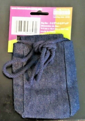Denim Women's Mini Cell Phone Bag Purse 42'' Strap Great For Embroidery Project