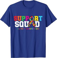 Support Squad Autism Awareness Multicolor Ribbon Unisex T-Shirt