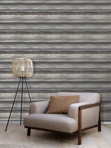 Rasch Mirage Design Library Horizon Storm Sunset Stripe Wallpaper Grey 282954 - Picture 2 of 2