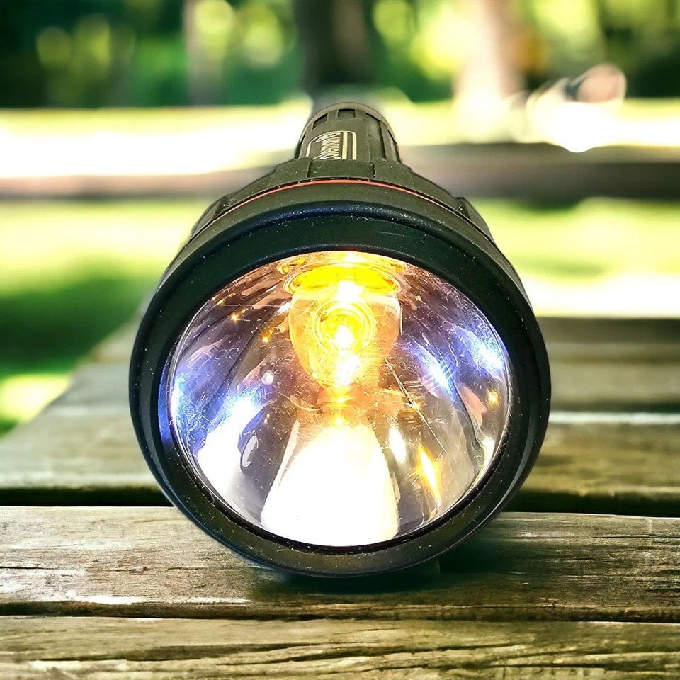 Linterna vintage años 70 Coleman 10,5" verde 2 celdas D impermeable incandescente Foto 2 de 4