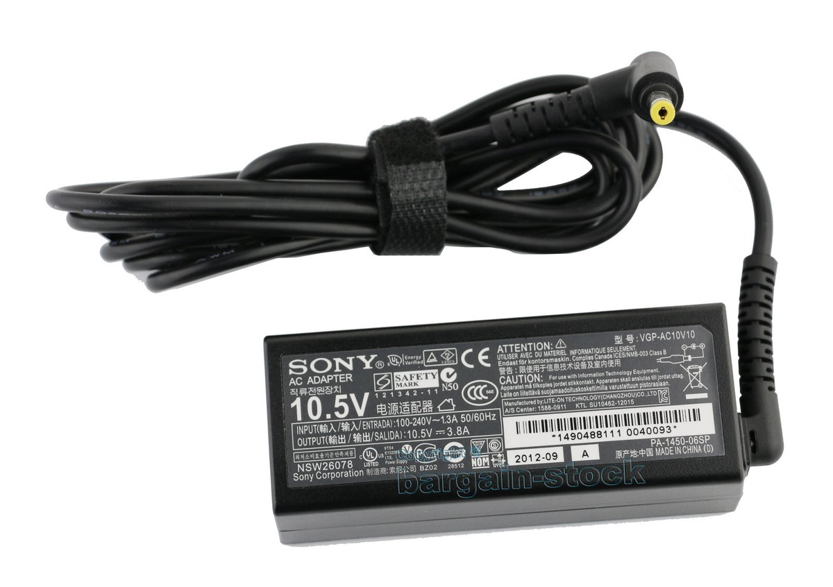Sony 10.5V 3.8A Charger VGP-AC10V10 For Sony SVP132A1CP