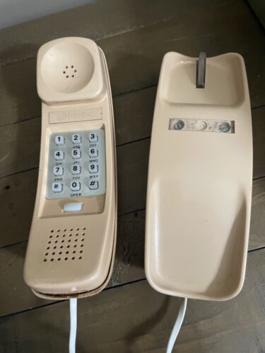 Vintage Beige Western Electric Push Button Trimline phone & 60" Cord - Picture 3 of 7