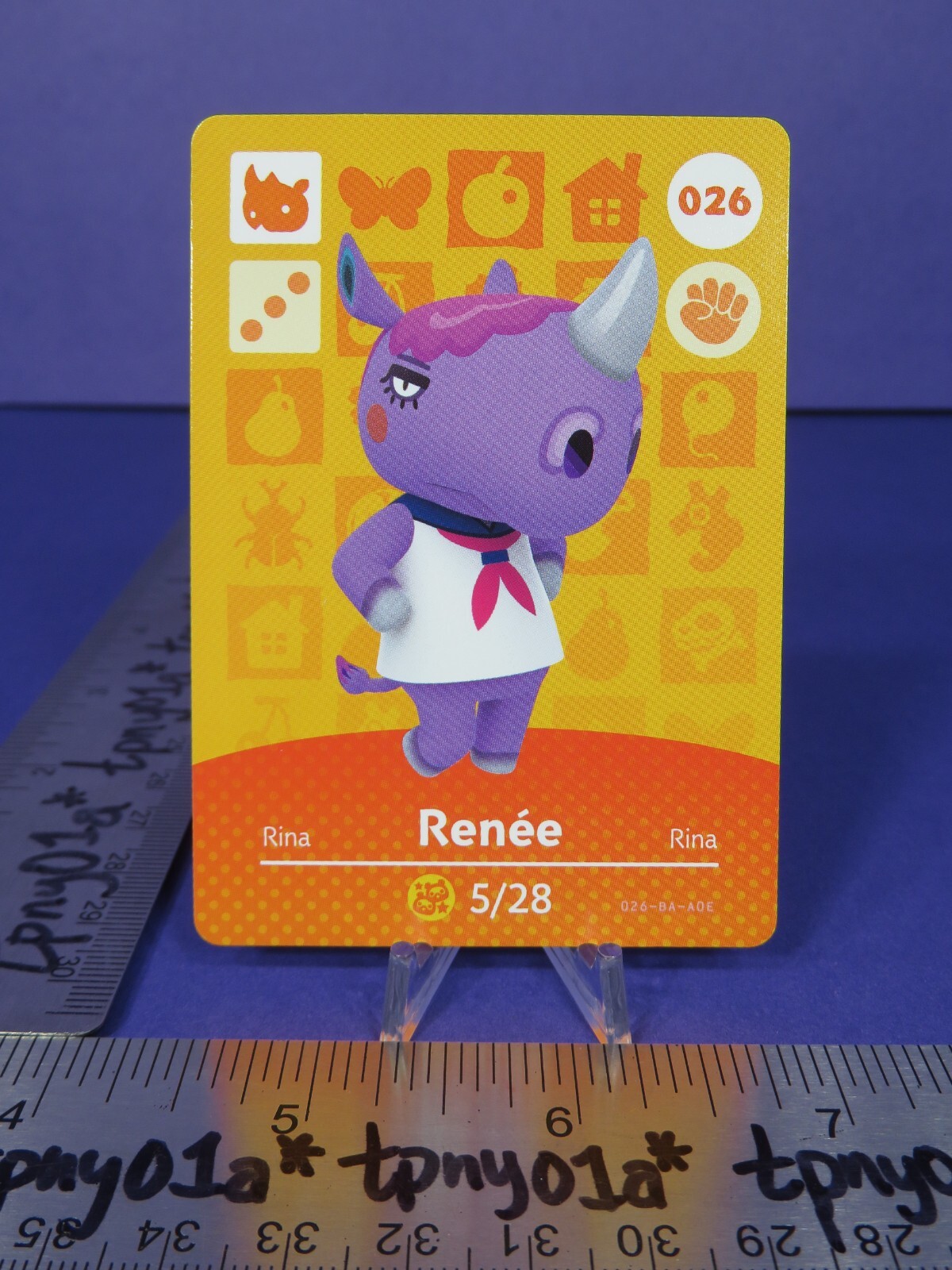 RENEE #026 Authentic US Pack Fresh Animal Crossing Series 1 Amiibo Card eSE
