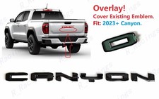 OVERLAY 1PC Gloss Black Rear Tailgate Canyon ...