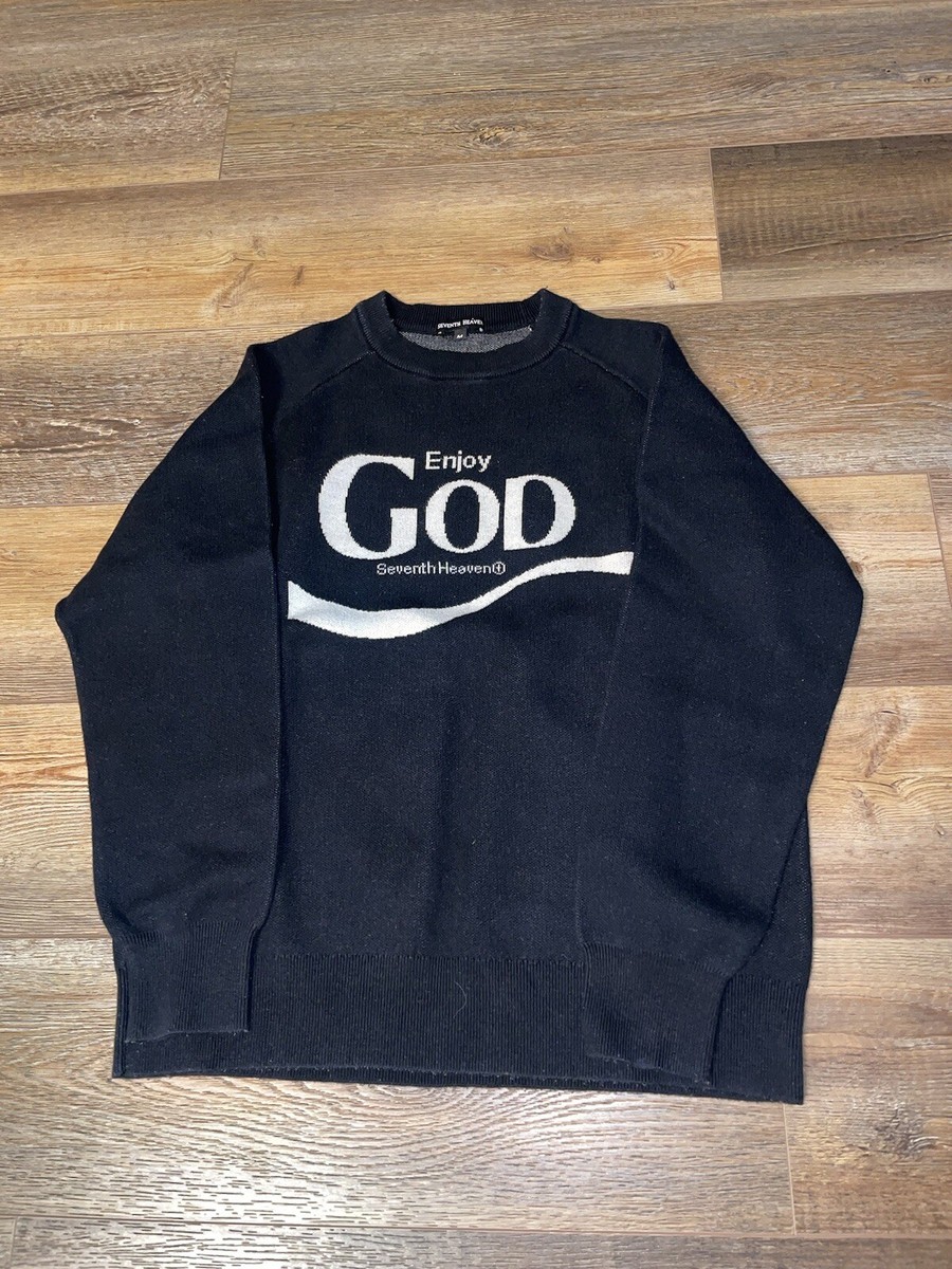 Seventh Heaven GOD Sweater Mens Medium 777 Johns Ross | eBay
