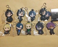 Black Butler Rubber Mascot Keychain Set of 9 Complete Ciel Sebastian 2.36inch